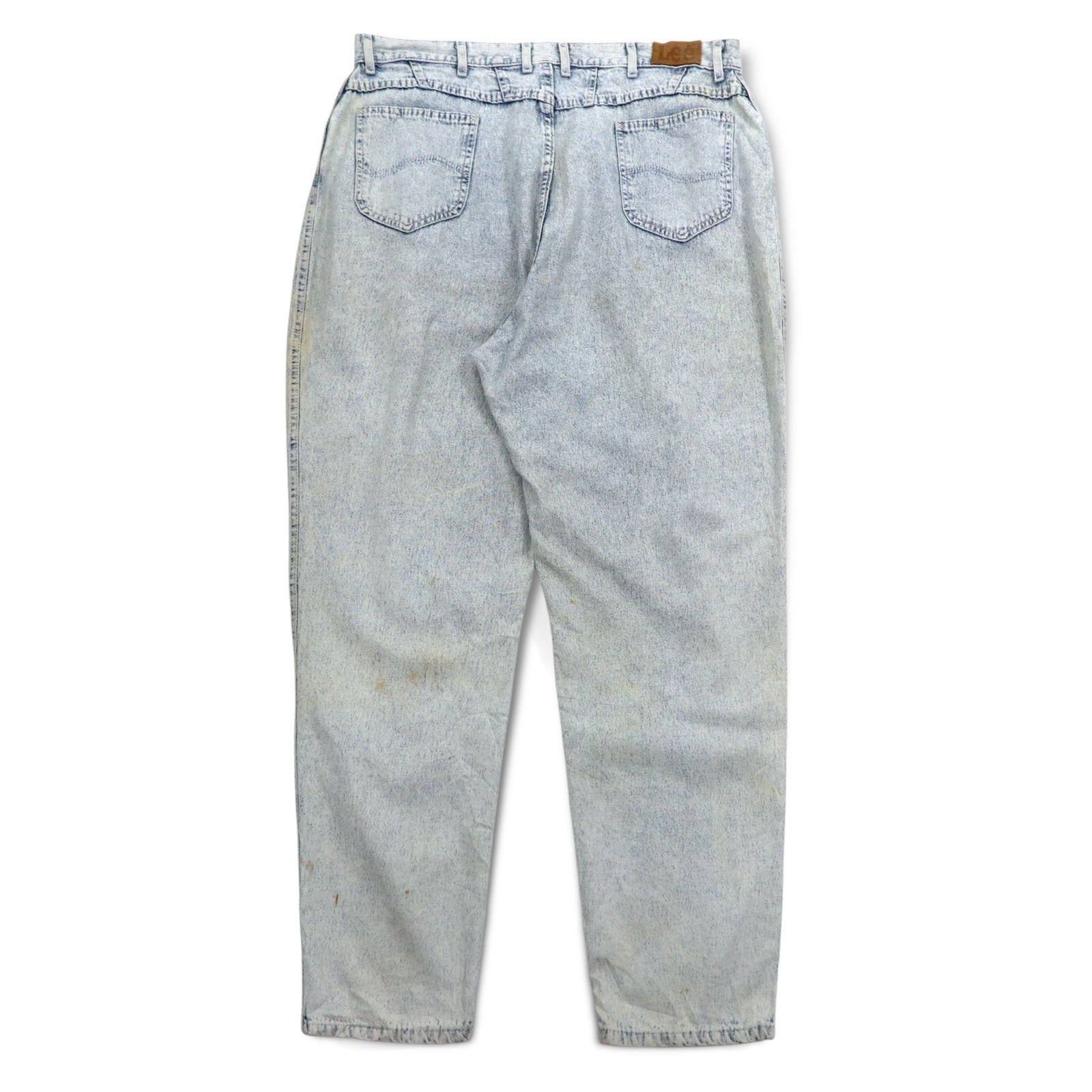 Lee anni '80 Made in USA Union Ticket Jeans in denim lavato con acido a gamba affusolata 3XL Indaco Blu 307-5099