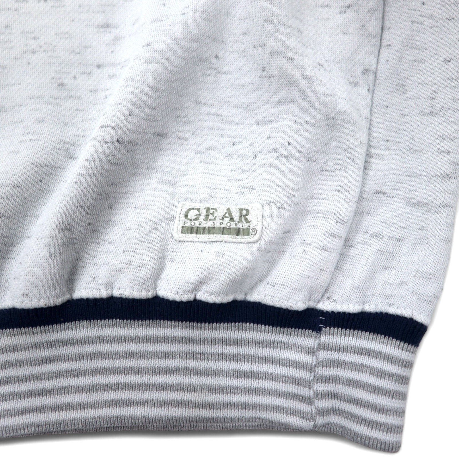 Anni '90 GEAR FOR SPORTS felpa girocollo rigata L grigio cotone poliestere Avalon Lake
