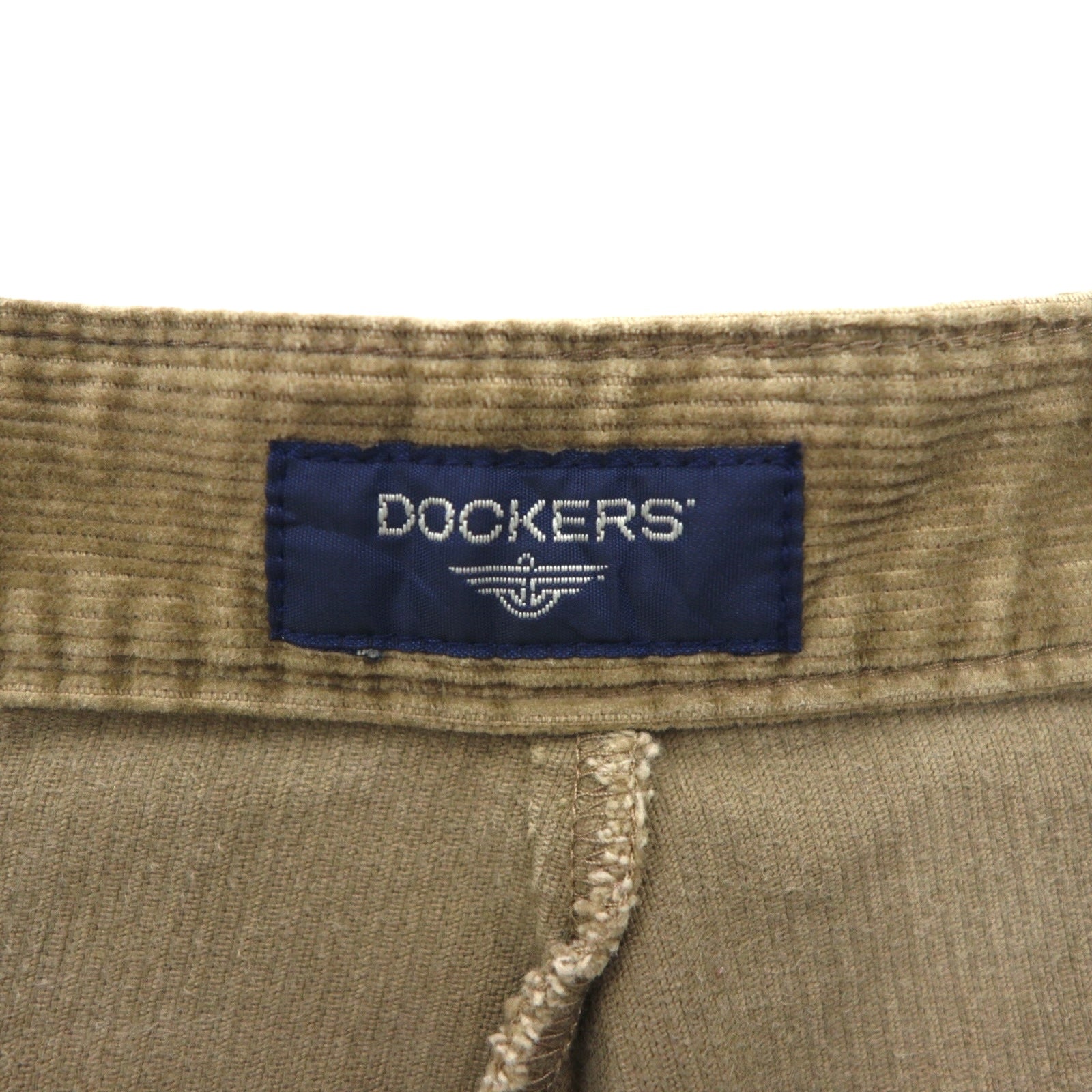 DOCKERS (Levi's) Pantaloni in velluto a coste larghi a 2 pieghe anni 2000, taglia L, marroni