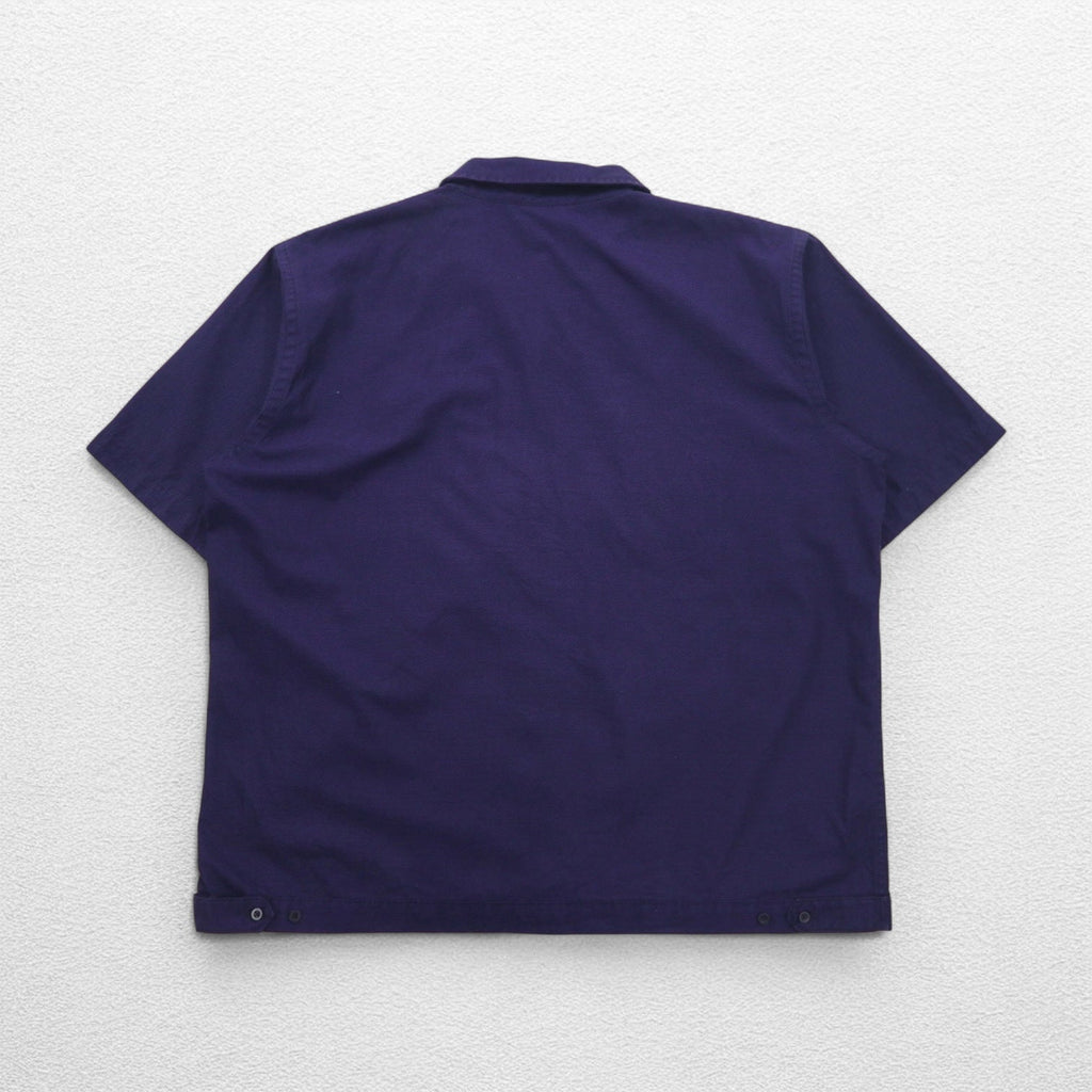 FedEx 90年代 開襟 ワークシャツ 半袖 オープンカラー XL パープル アメリカ 企業 ボックスシルエット Designed By Stan Herman VF Imagewear