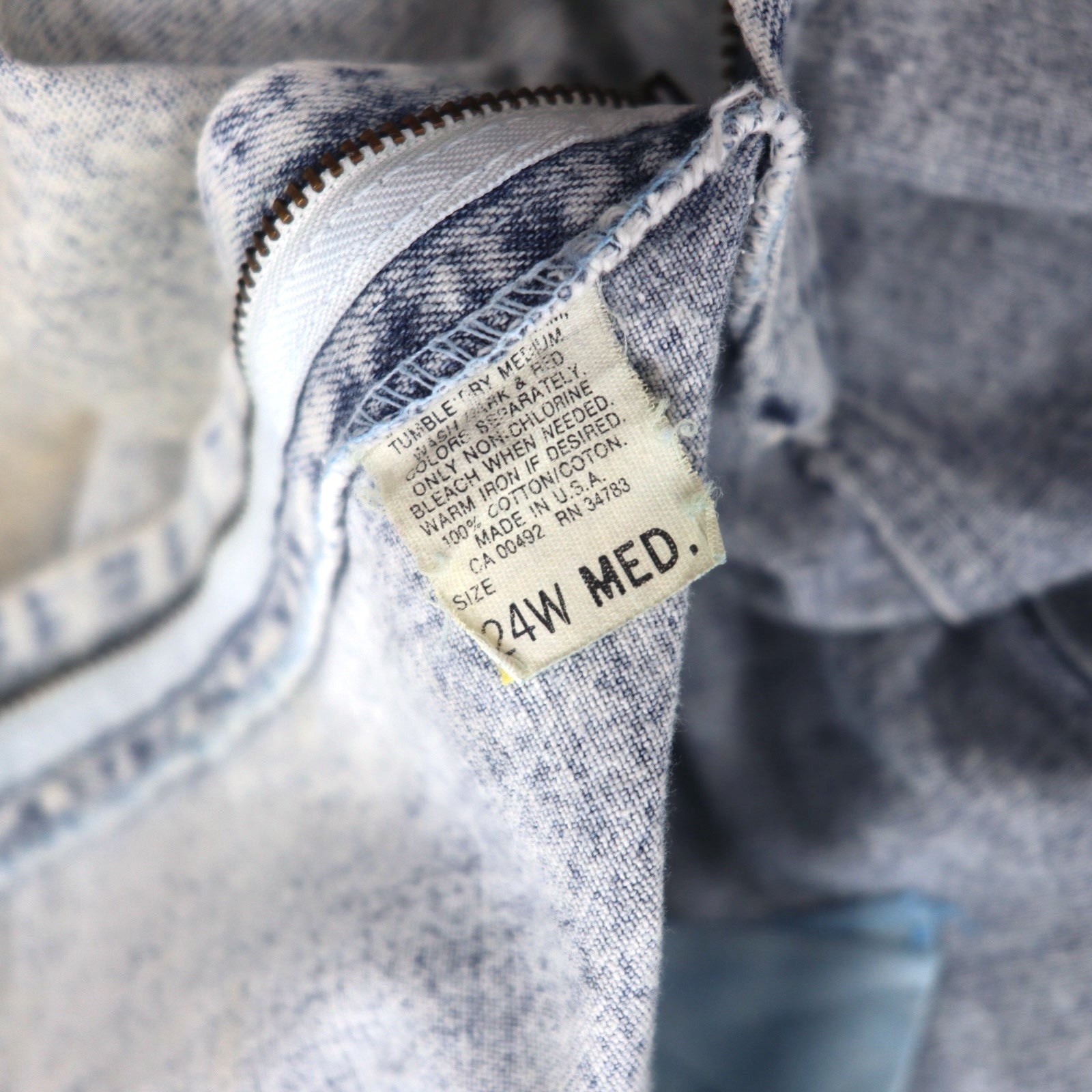 Lee anni '80 Made in USA Union Ticket Jeans in denim lavato con acido a gamba affusolata 3XL Indaco Blu 307-5099