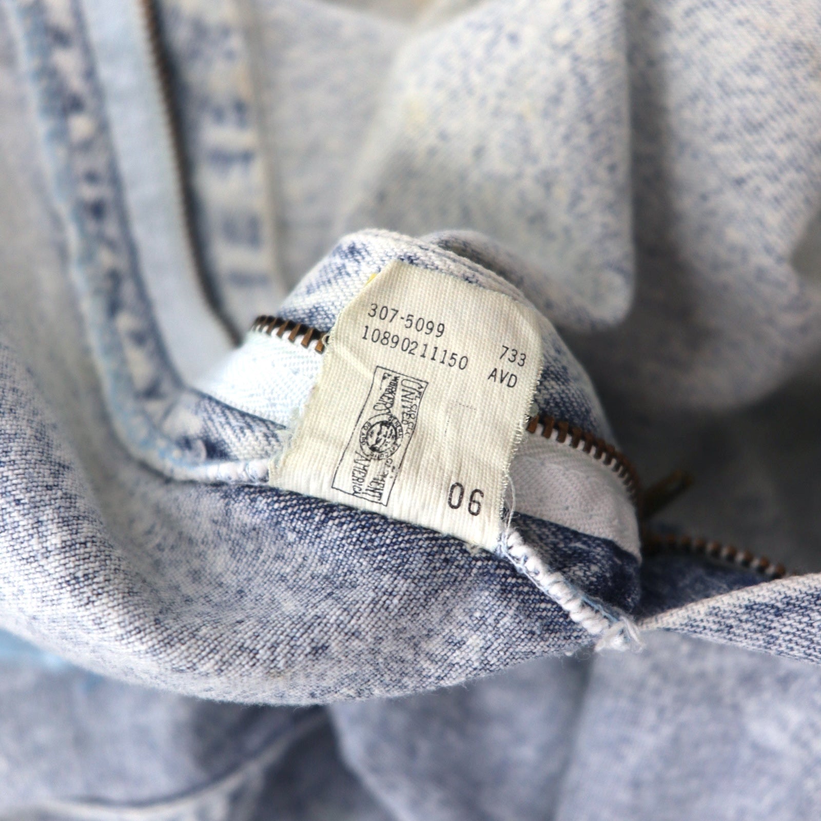 Lee anni '80 Made in USA Union Ticket Jeans in denim lavato con acido a gamba affusolata 3XL Indaco Blu 307-5099