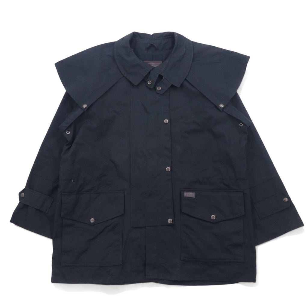 OUTBACK Giacca cerata Saddle L Nera Cotone Cape SWAGMAN Made in Fiji