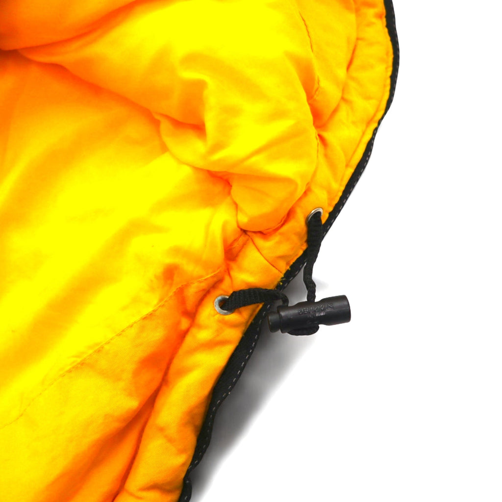 STARTER Anorak a vento imbottito anni '90 con cappuccio riponibile, taglia L, giallo, nylon, imbottitura, made in Sri Lanka