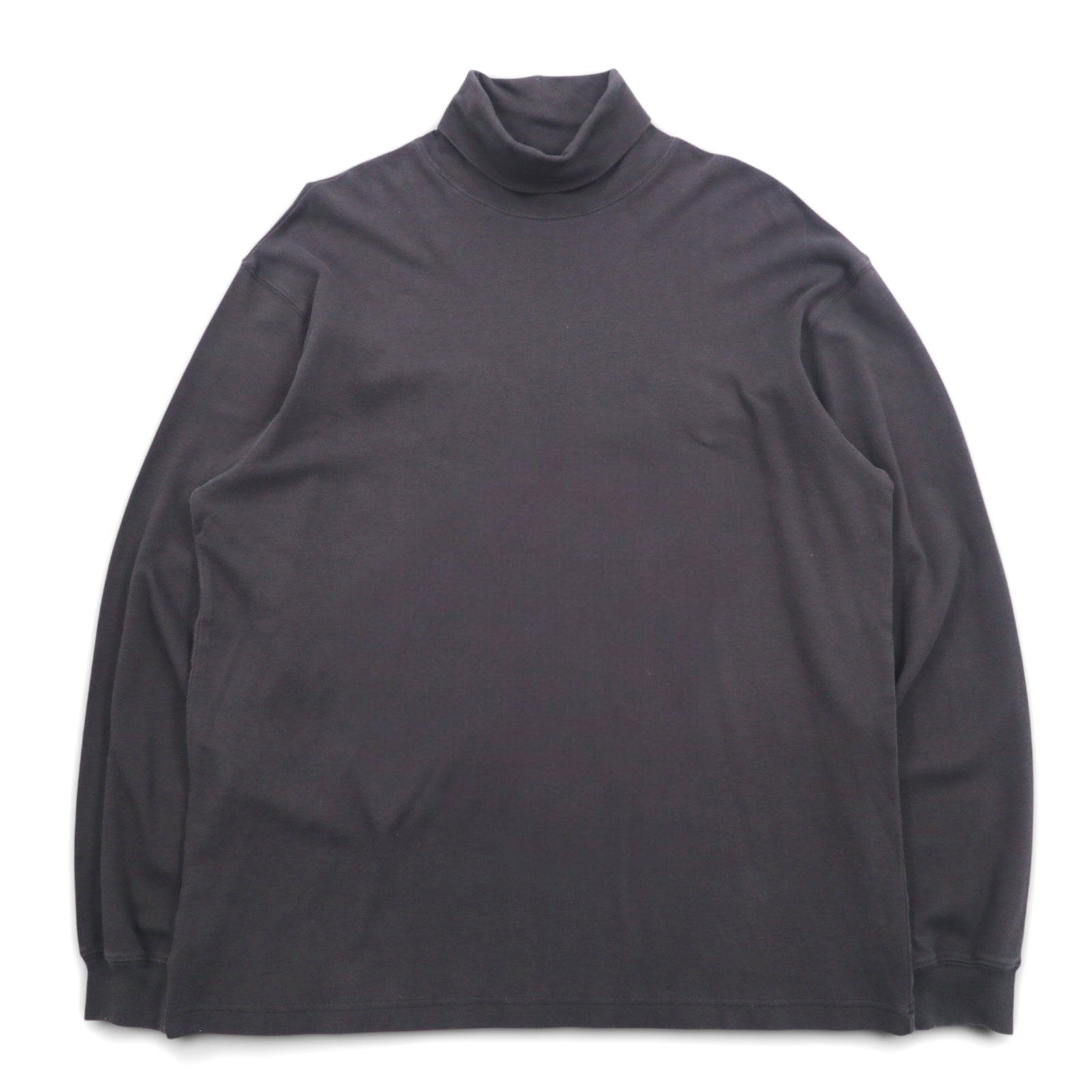J.CREW Anni '90, etichetta Giant, T-shirt a maniche lunghe a collo alto, taglia L, grigio, cotone