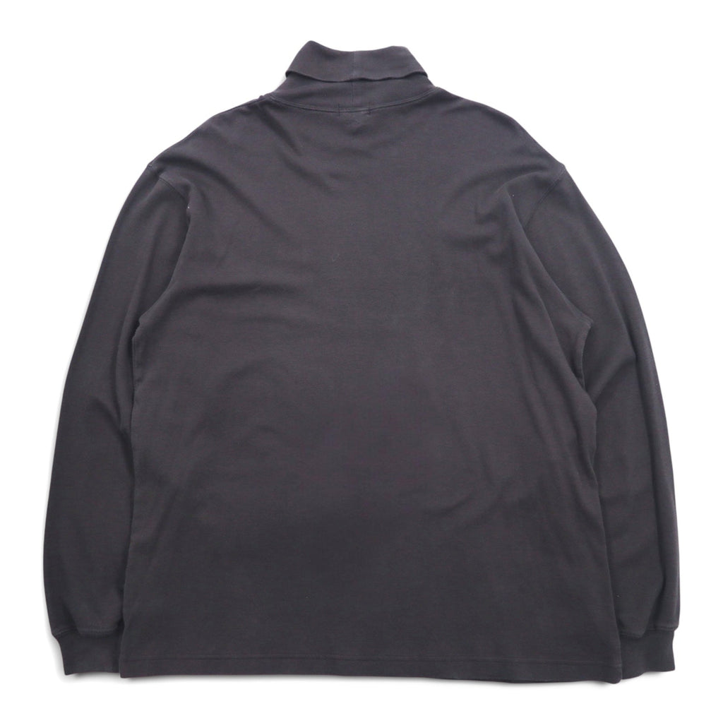 J.CREW Anni '90, etichetta Giant, T-shirt a maniche lunghe a collo alto, taglia L, grigio, cotone