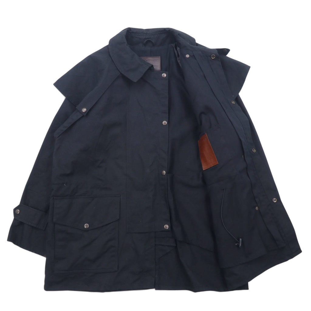 OUTBACK Giacca cerata Saddle L Nera Cotone Cape SWAGMAN Made in Fiji