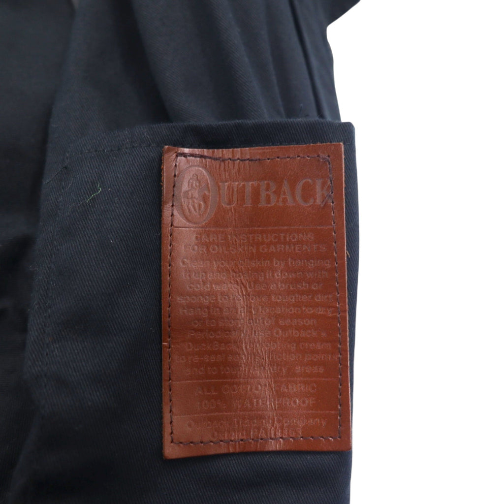 OUTBACK Giacca cerata Saddle L Nera Cotone Cape SWAGMAN Made in Fiji