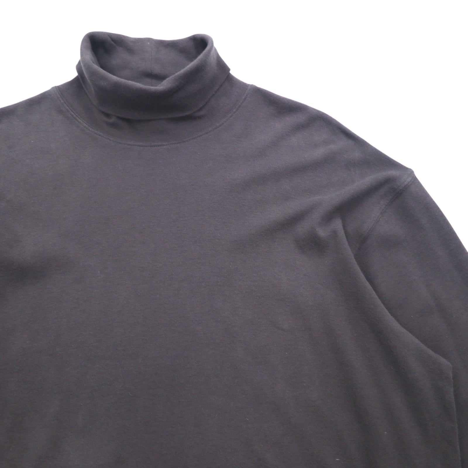 J.CREW Anni '90, etichetta Giant, T-shirt a maniche lunghe a collo alto, taglia L, grigio, cotone
