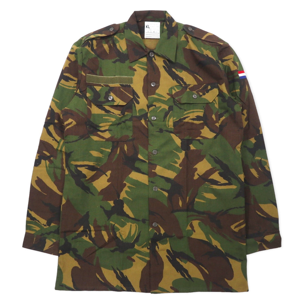 EURO MILITARY Esercito olandese anni '90 BDU Field Shirt L Cachi Mimetica Militare LONNEKER TEXTILES Deadstock Nuova