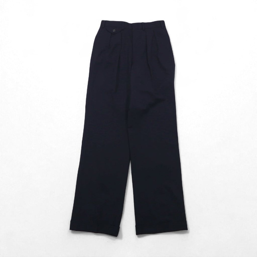 Ralph Lauren anni '90, blazer doppiopetto blu navy, made in Japan, completo in lana con bottoni dorati, taglia M.