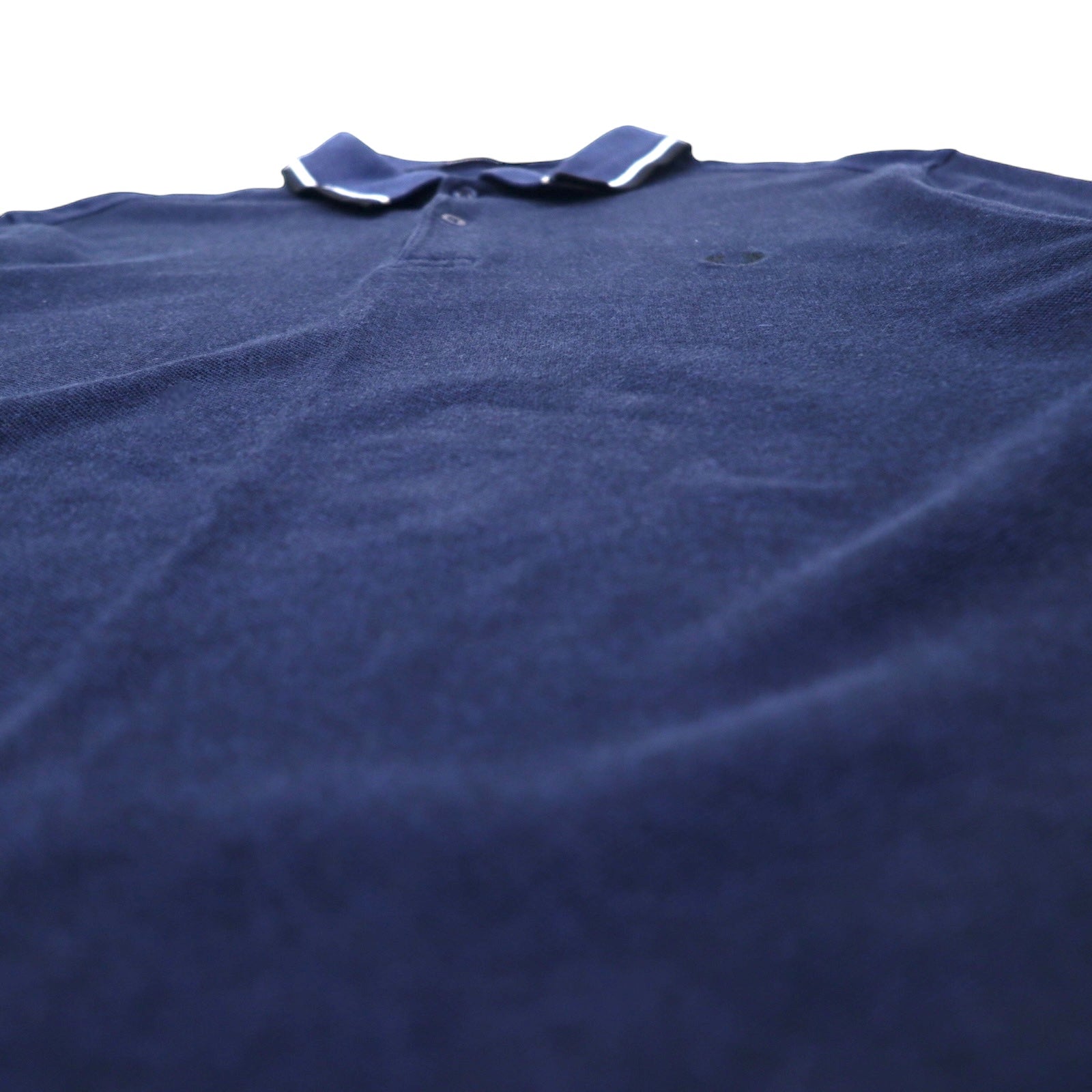 FRED PERRY Polo a maniche lunghe XL blu navy cotone piqué con logo ricamato M3636
