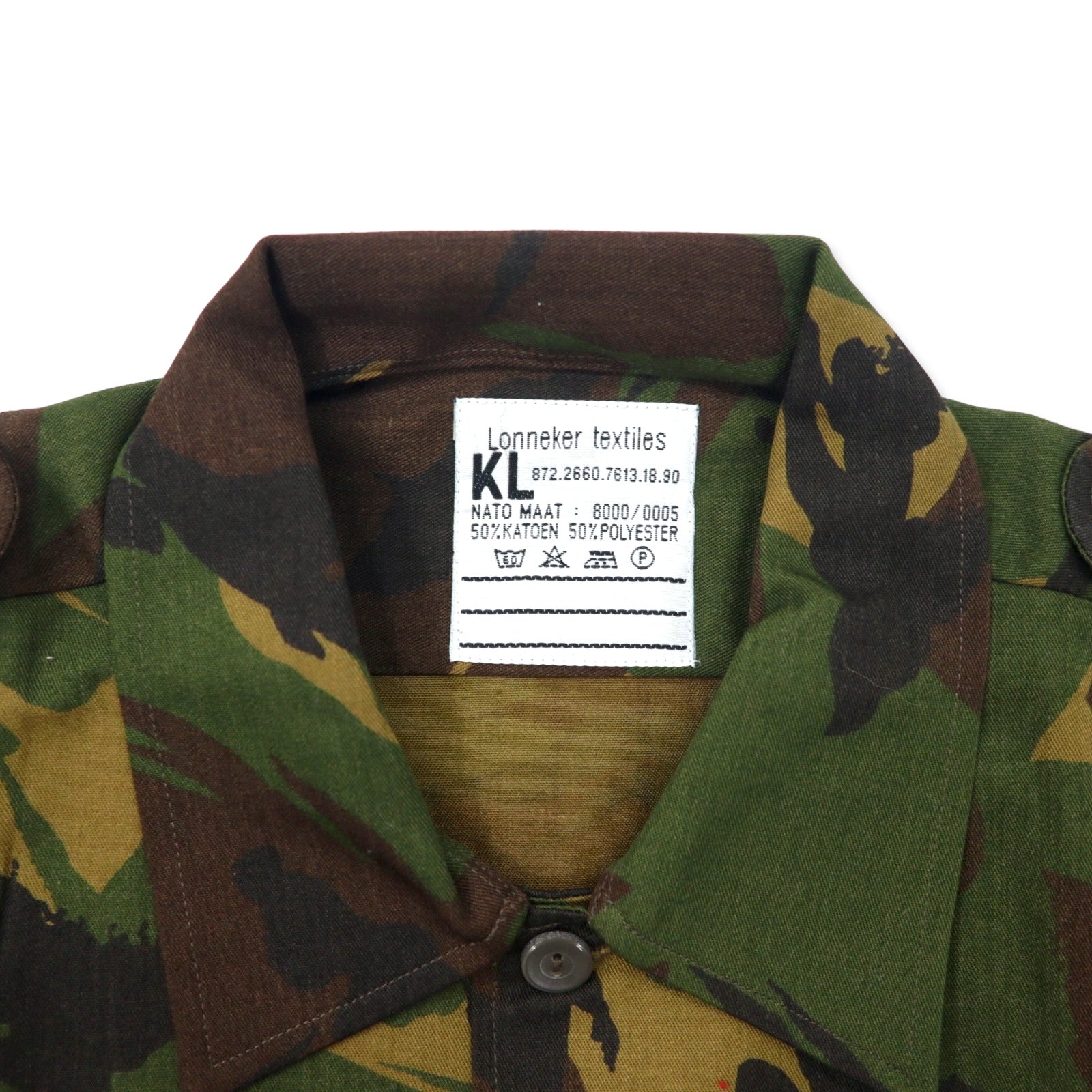 EURO MILITARY Esercito olandese anni '90 BDU Field Shirt L Cachi Mimetica Militare LONNEKER TEXTILES Deadstock Nuova