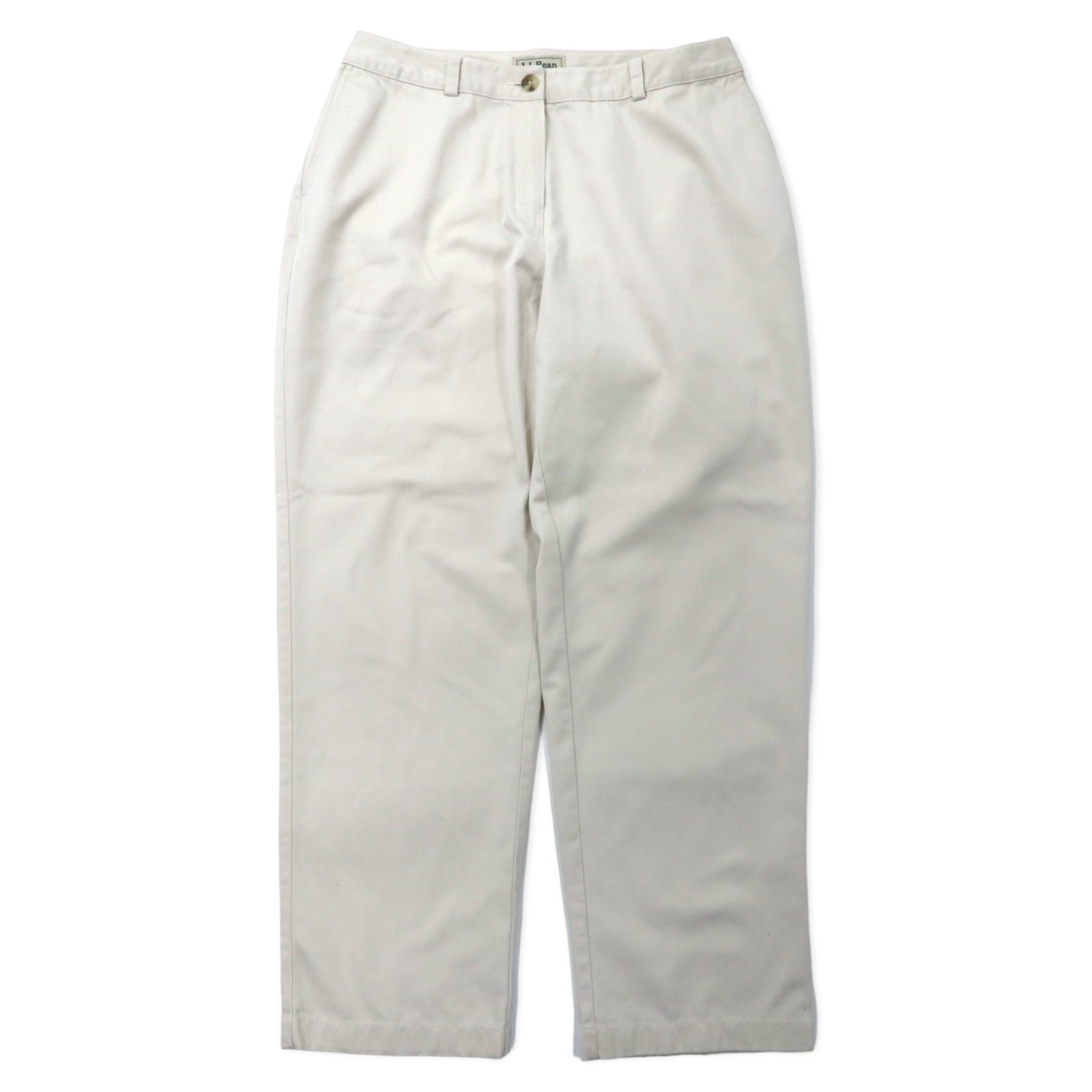 L.L.Bean Pantaloni Chino Affusolati 12 Beige Cotone CURVY FIT 0GBV4