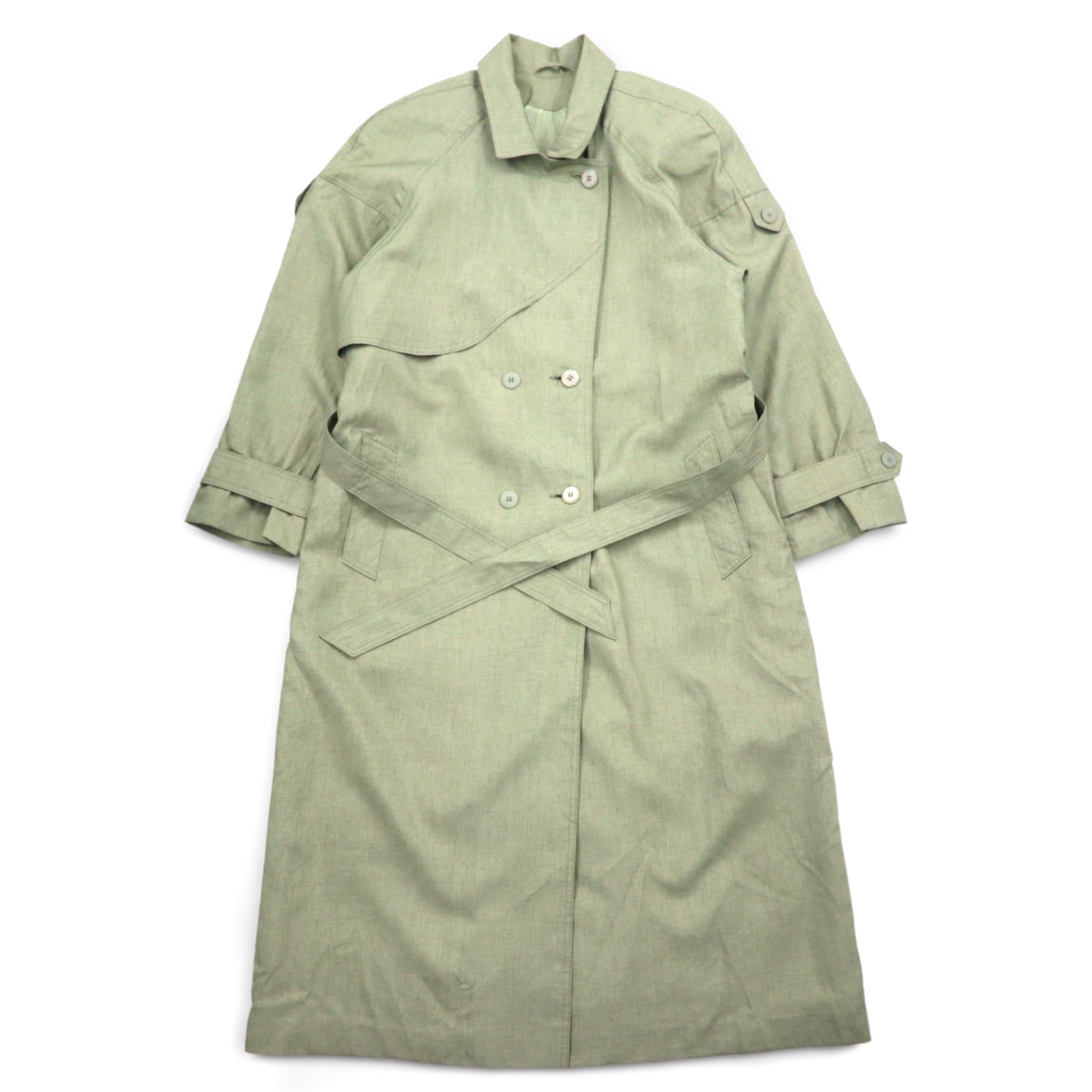 Vintage Trench Coat Collection Elegante Trench Coat L Cachi con cintura DIVISIN OF THUNDER BAY