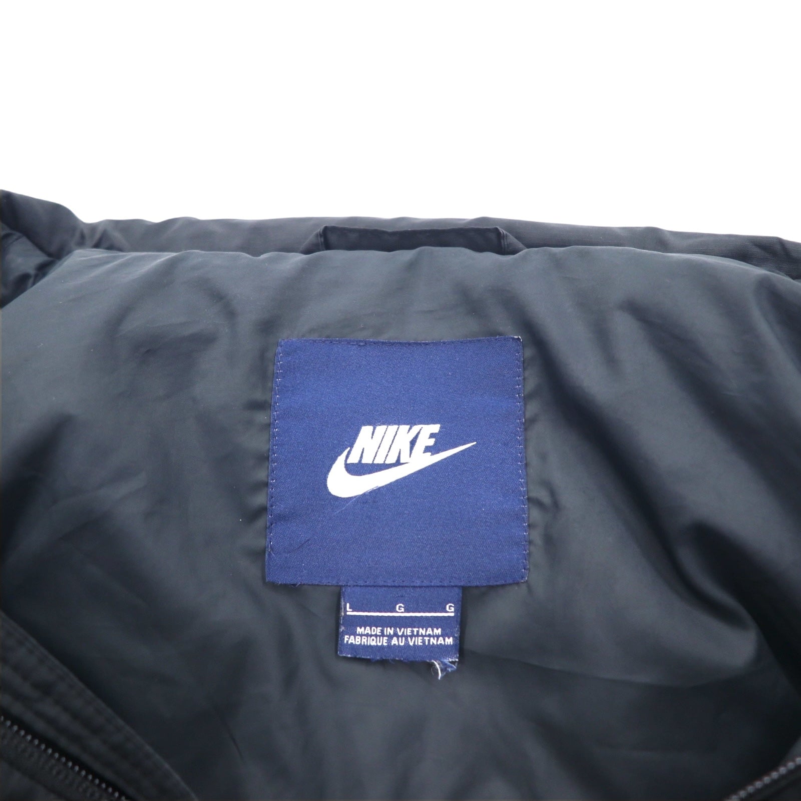 NIKE Giacca piumino staccabile 550 fill power taglia L nero doppia cerniera coulisse 546051-010