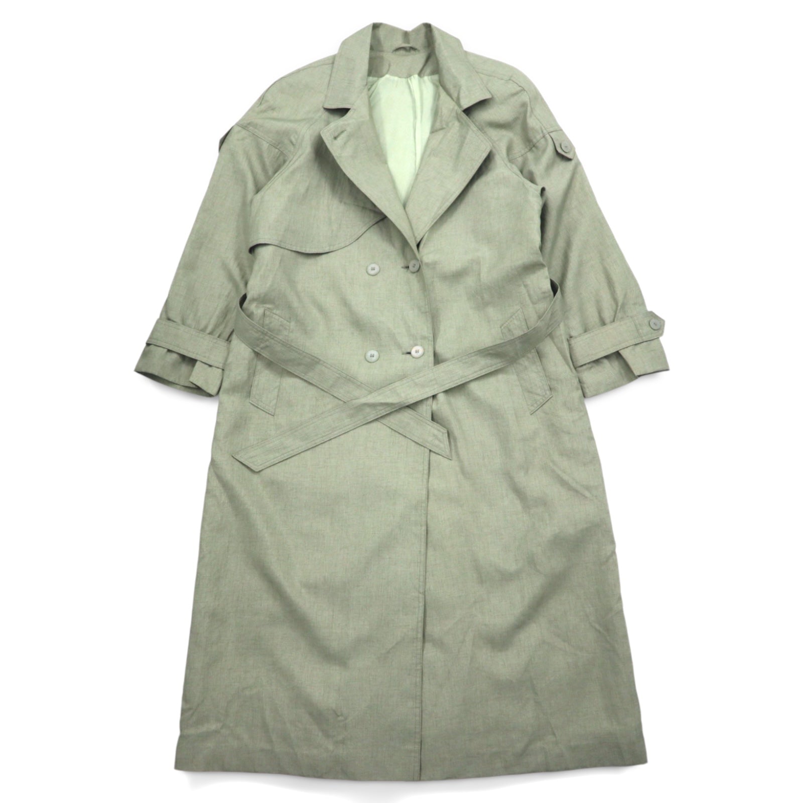 Vintage Trench Coat Collection Elegante Trench Coat L Cachi con cintura DIVISIN OF THUNDER BAY