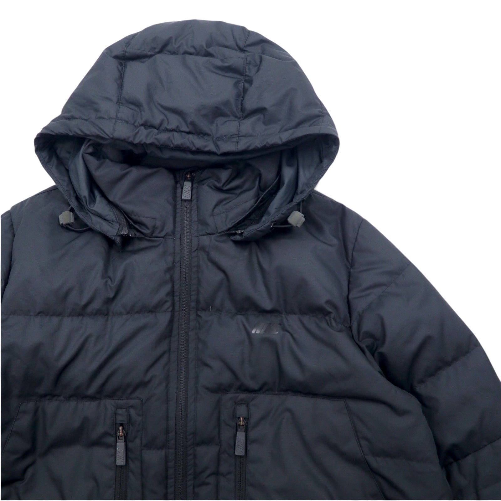 NIKE Giacca piumino staccabile 550 fill power taglia L nero doppia cerniera coulisse 546051-010