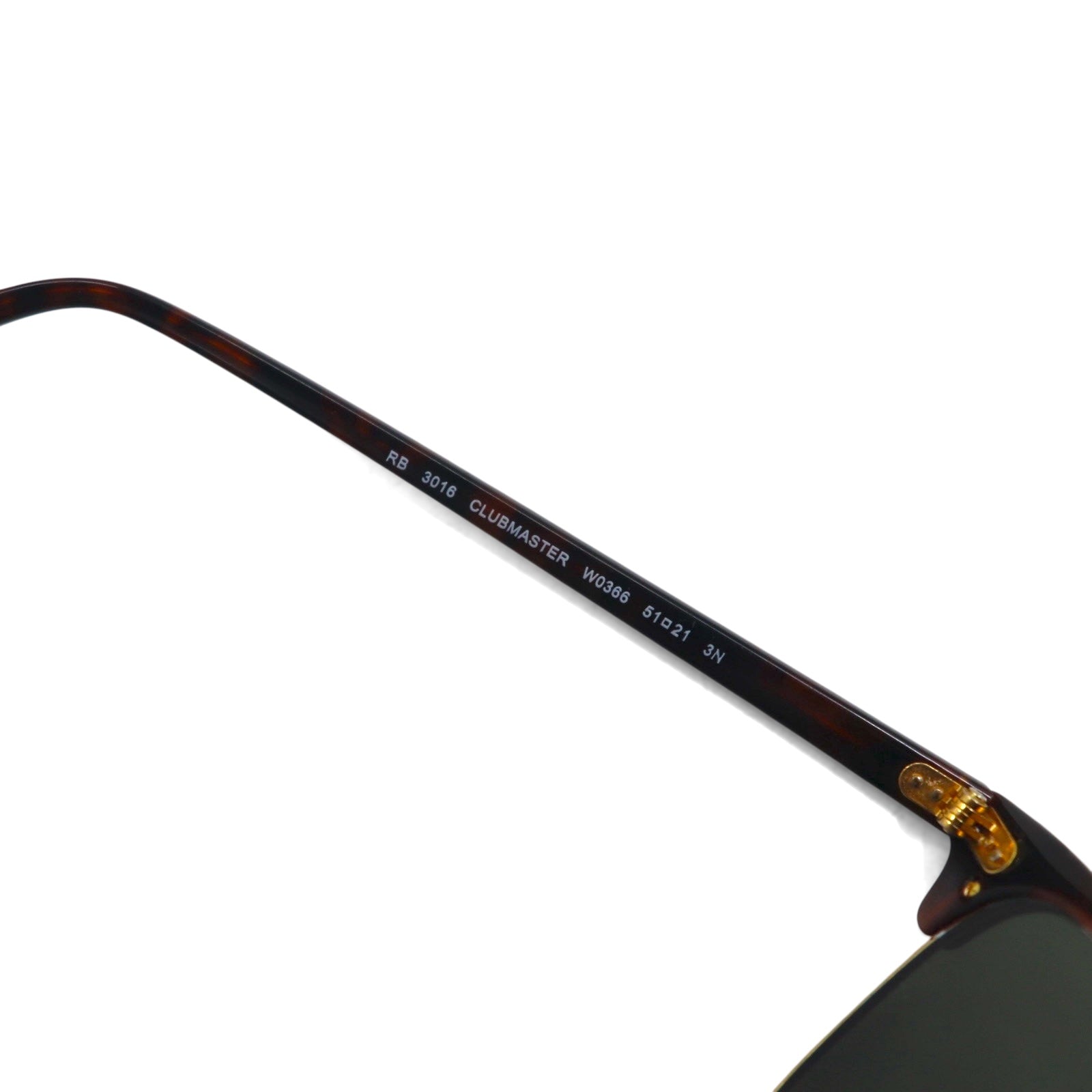 Ray-Ban Clubmaster CLUBMASTER Occhiali da sole a mezza montatura marroni RB3016 W0366 51-21 3N
