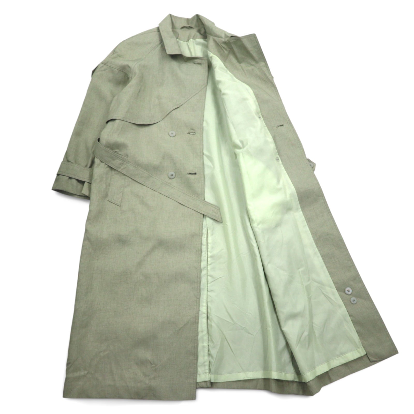 Vintage Trench Coat Collection Elegante Trench Coat L Cachi con cintura DIVISIN OF THUNDER BAY