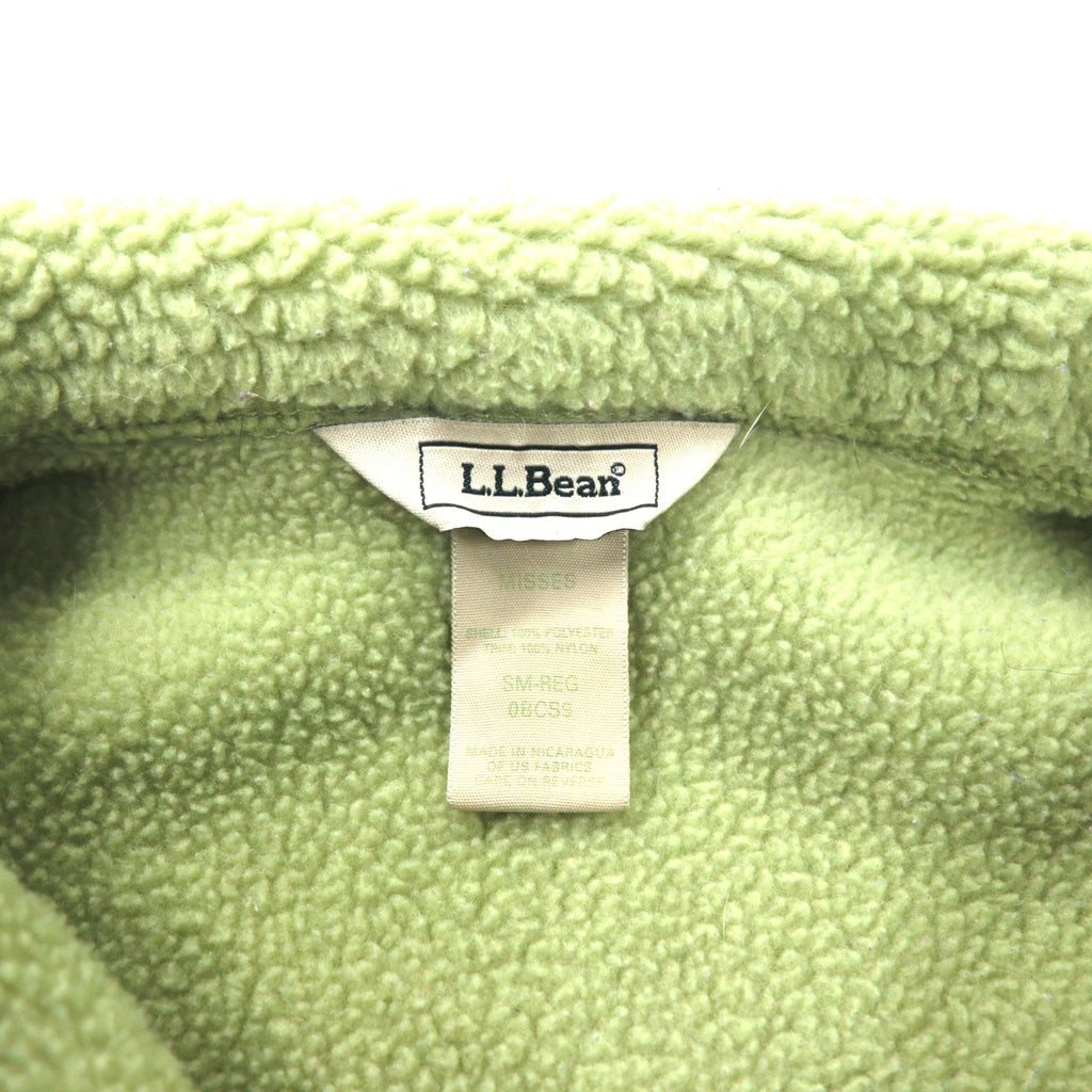 Giacca in pile con zip a metà di L.L.Bean, taglia SM, verde, poliestere 0BCS9