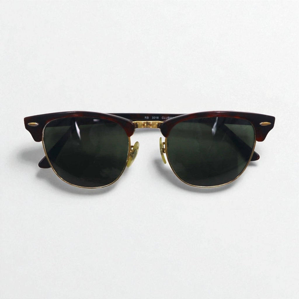 Ray-Ban Clubmaster CLUBMASTER Occhiali da sole a mezza montatura marroni RB3016 W0366 51-21 3N