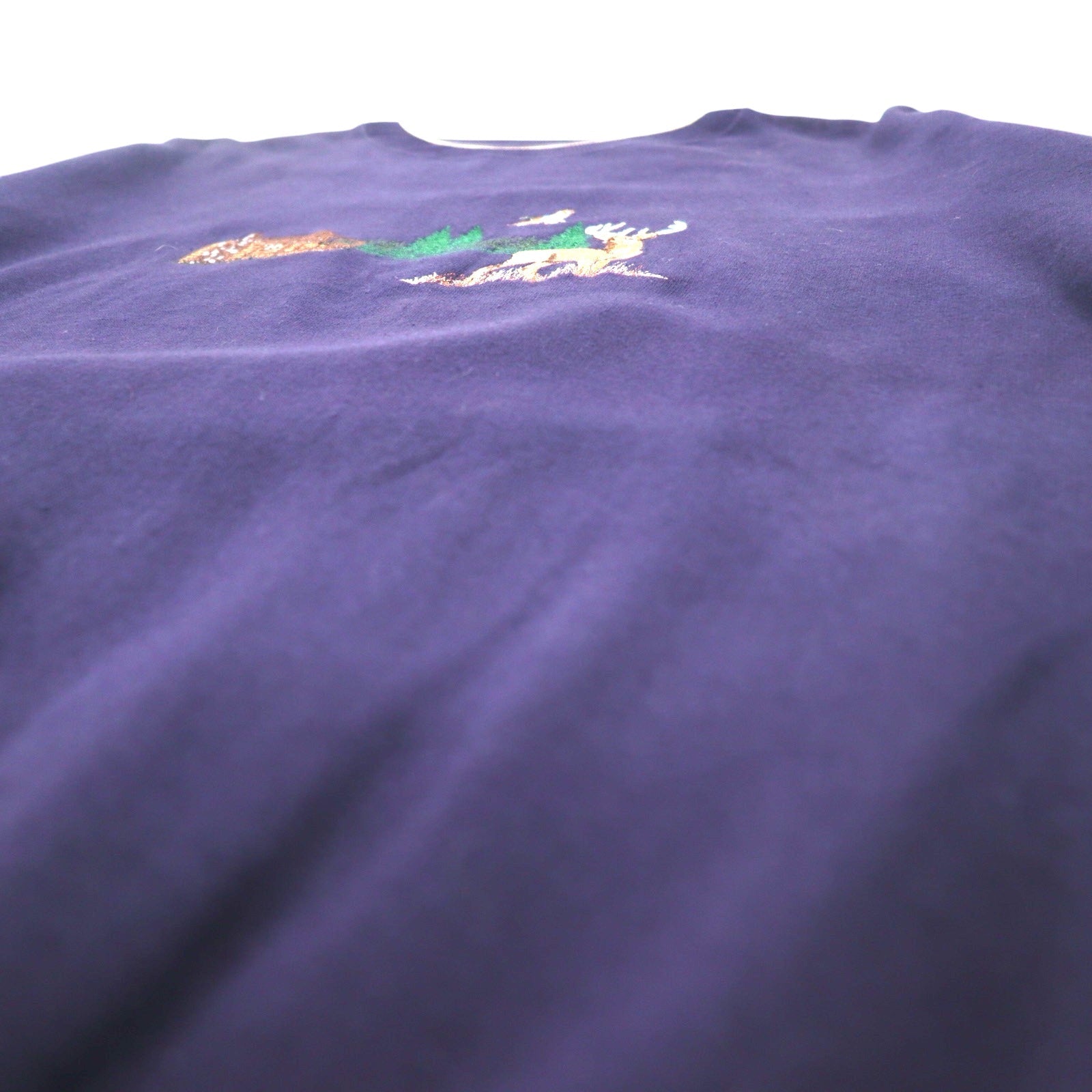 Anni '90 FIELD TASTED by OUTDOOR LIFE felpa XL blu navy cotone interno felpato ricamo animale Pak cotton
