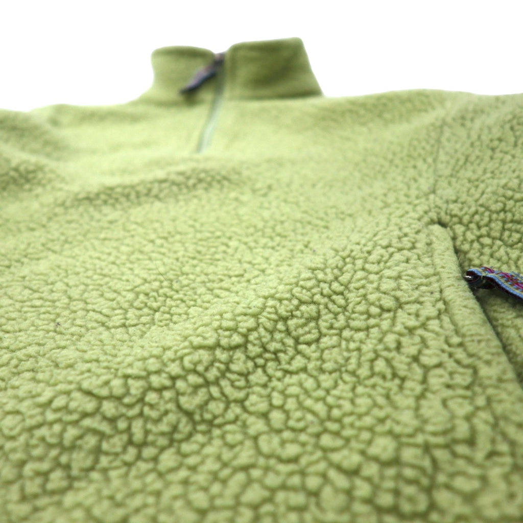 Giacca in pile con zip a metà di L.L.Bean, taglia SM, verde, poliestere 0BCS9
