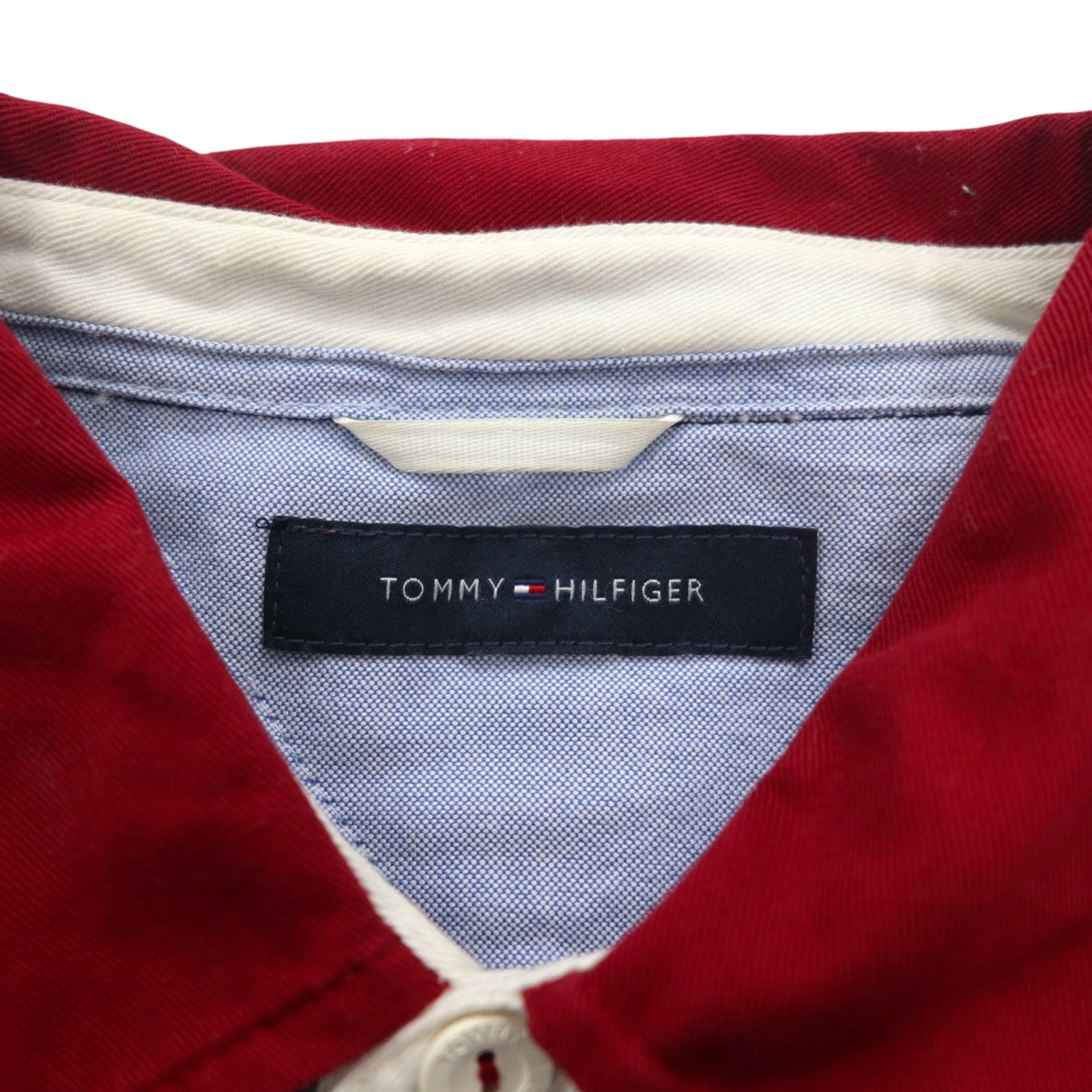 TOMMY HILFIGER Oversize Polo Rugby M Blu Navy Cotone con Ricamo Logo Stemma