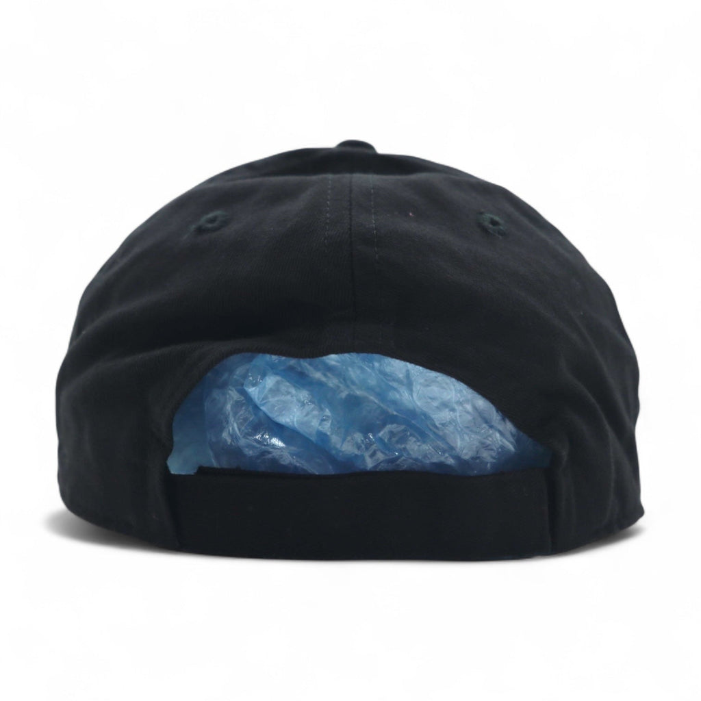 BUCKMASTERS Cappellino da esterno mimetico Realtree con inserti in pelle, taglia unica, regolabile, nero con ricamo animale