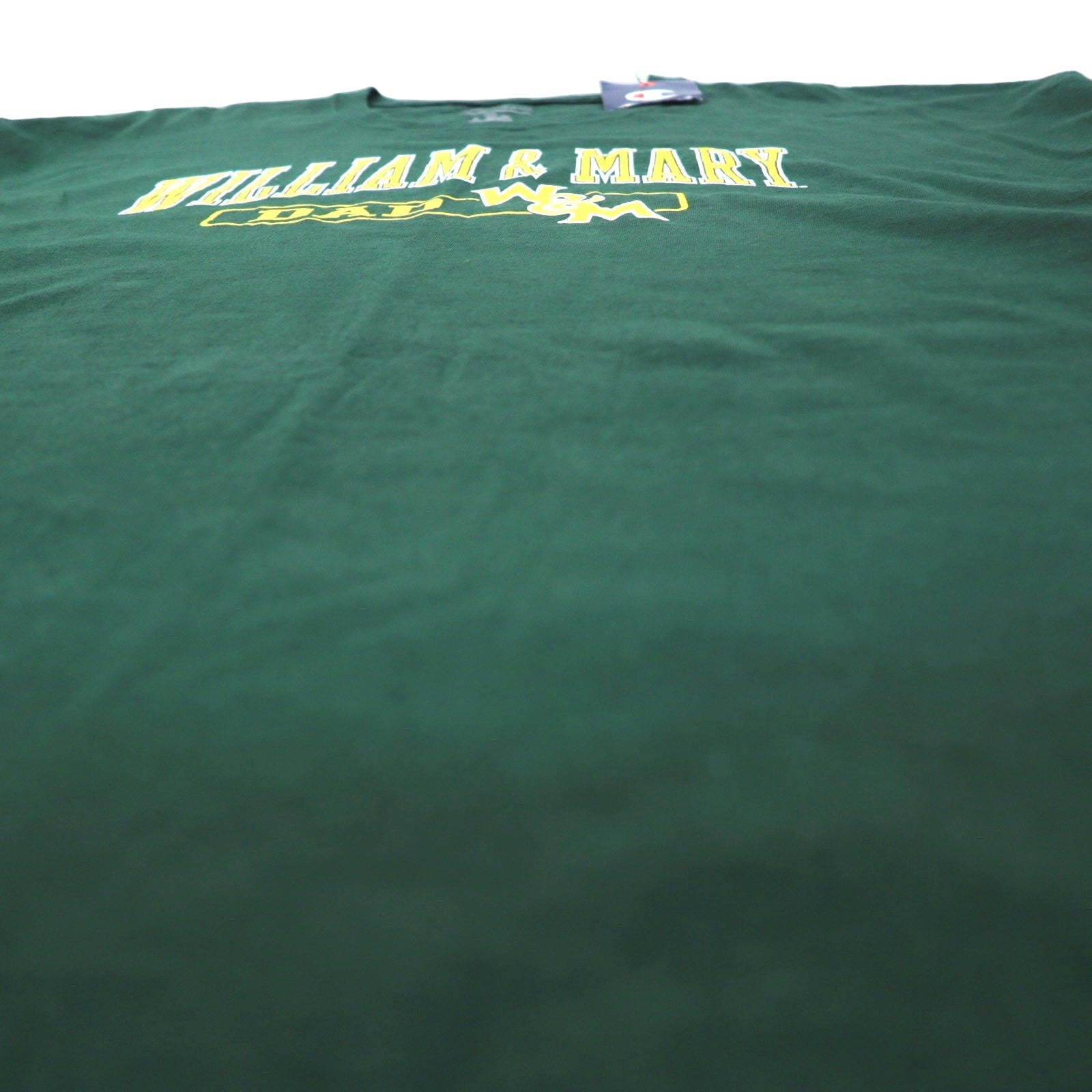 Champion T-shirt stampa college 2XL verde cotone WILLIAM & MARY oversize Prodotto a El Salvador Articolo nuovo con etichette