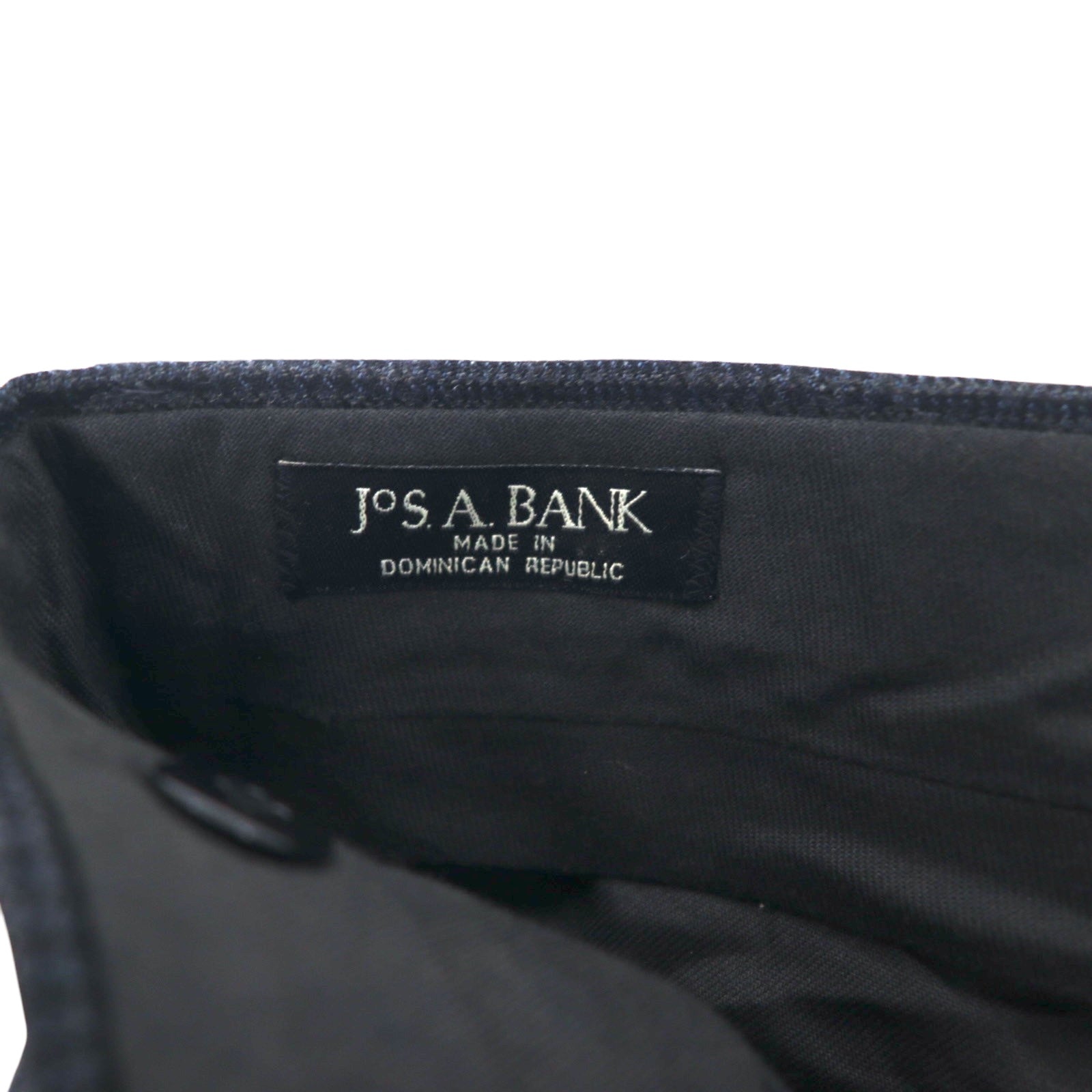 Anni '90 JOS.A.BANK Pantaloni larghi in lana a quadri grigi con pieghe e bottoni per bretelle Taglia M