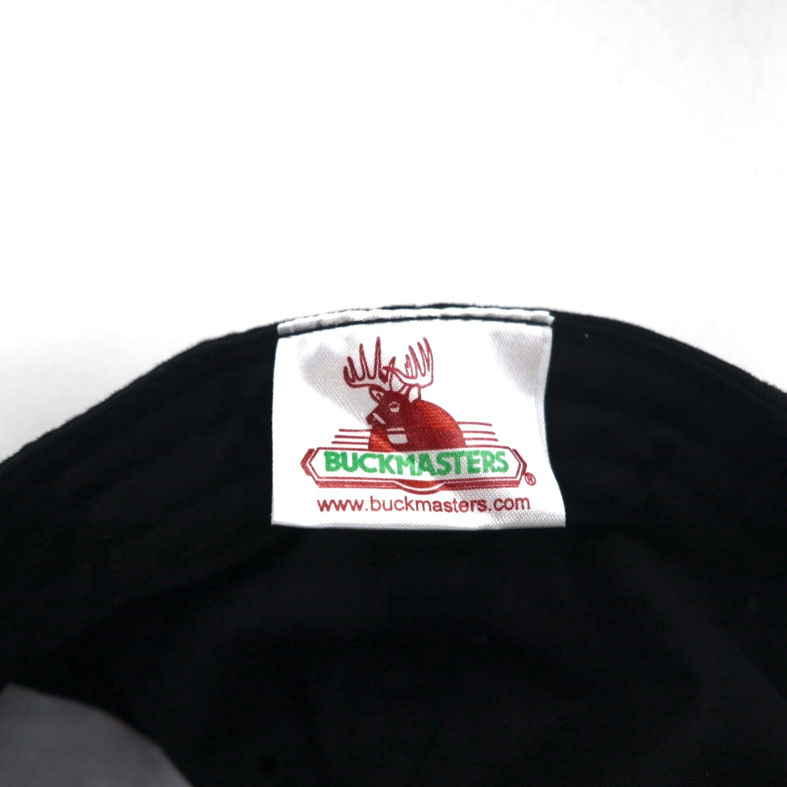 BUCKMASTERS Cappellino da esterno mimetico Realtree con inserti in pelle, taglia unica, regolabile, nero con ricamo animale