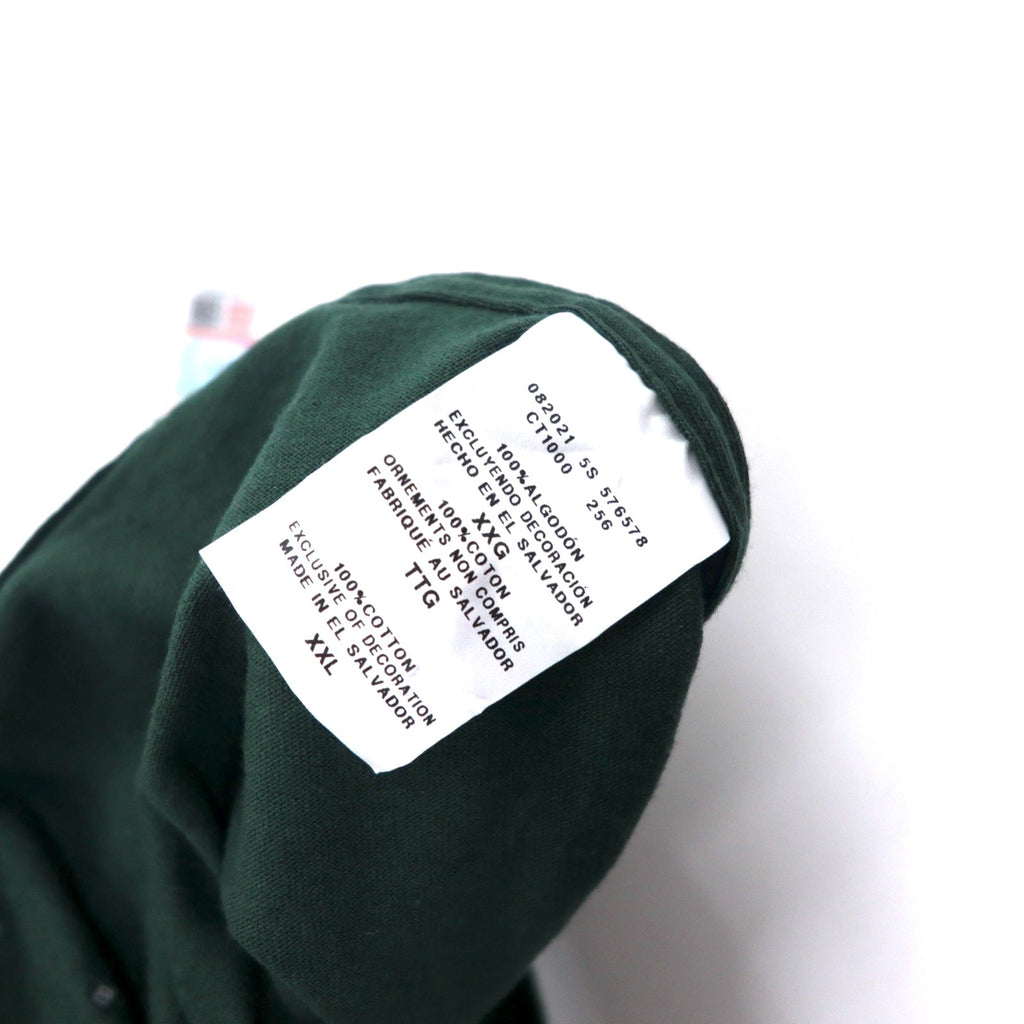 Champion T-shirt stampa college 2XL verde cotone WILLIAM & MARY oversize Prodotto a El Salvador Articolo nuovo con etichette