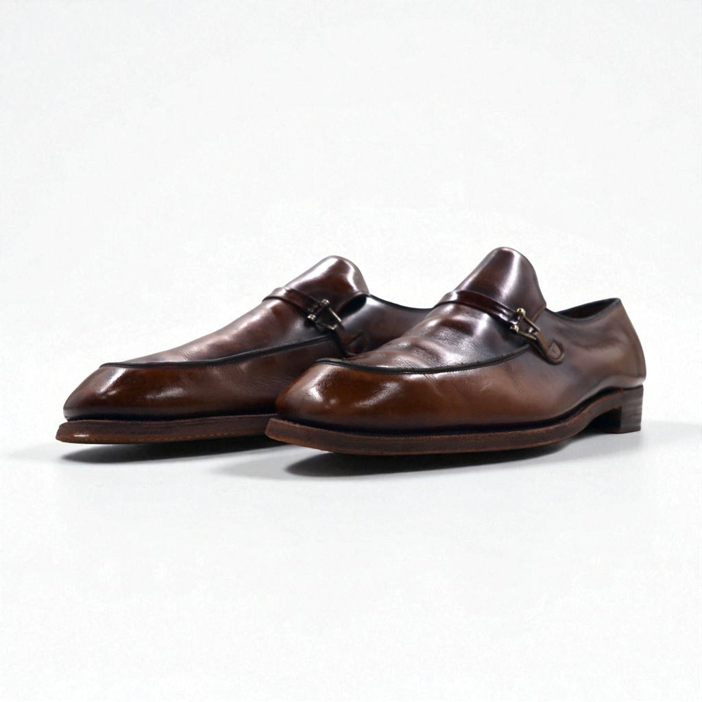 Church's Prodotto in Inghilterra anni '70 Horsebit Loafer Mocassini Scarpe Eleganti 28cm Pelle Custom Grade Two Cities