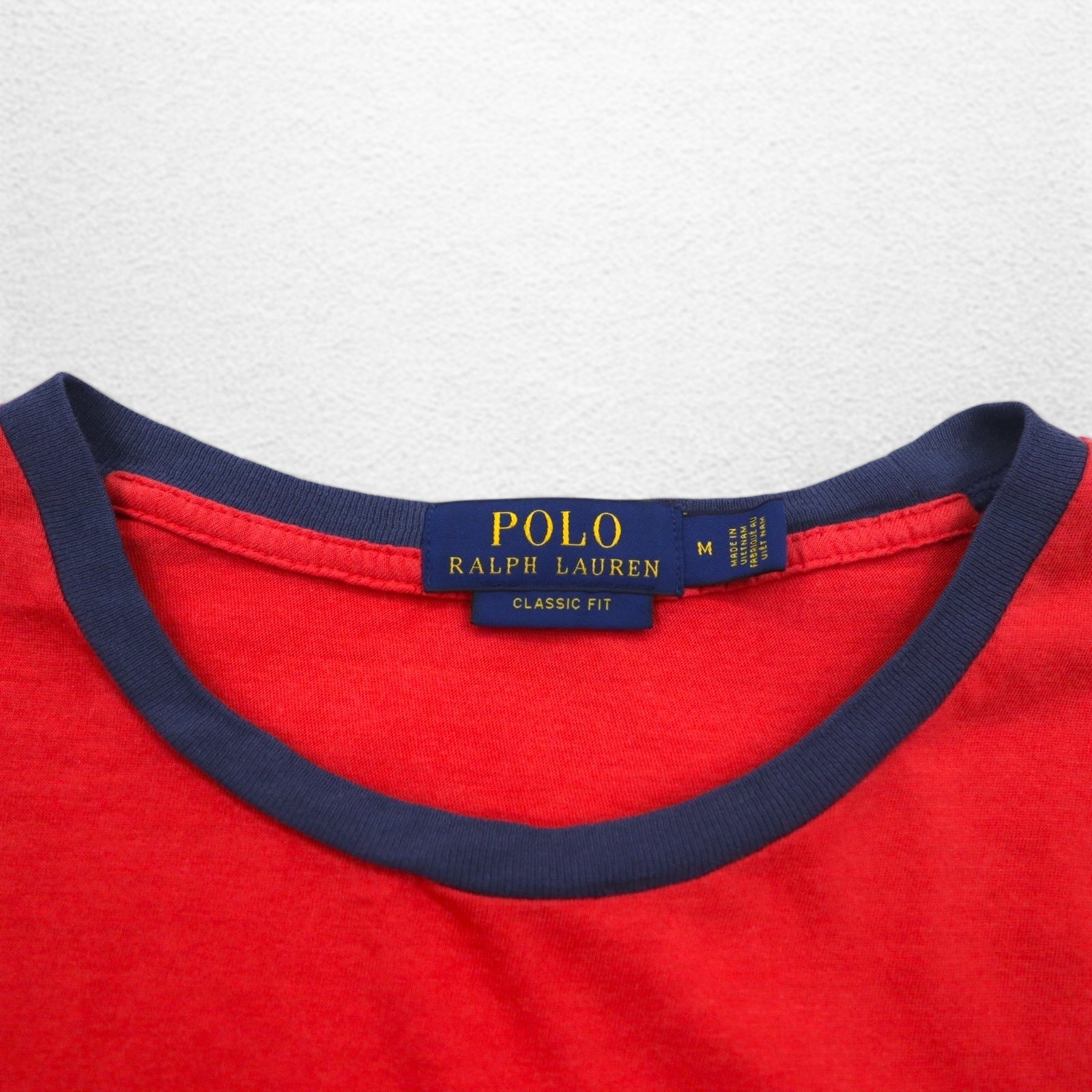 POLO RALPH LAUREN T-shirt a righe con taschino Classic Fit M rosa con ricamo Small Pony