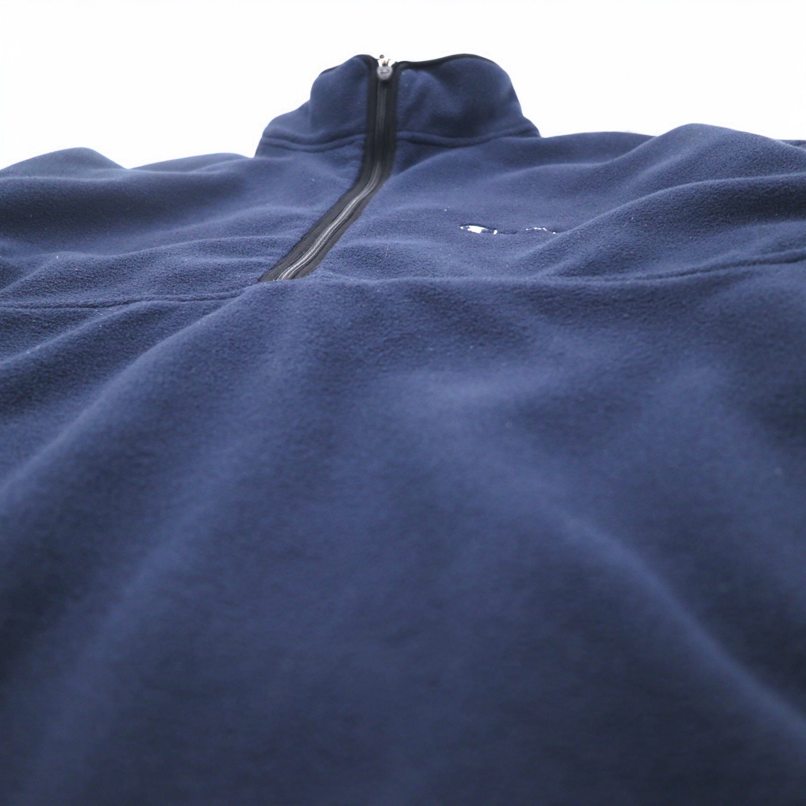 Champion giacca in pile con mezza cerniera L navy poliestere ricamo logo monocromatico