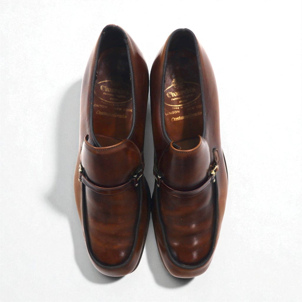 Church's Prodotto in Inghilterra anni '70 Horsebit Loafer Mocassini Scarpe Eleganti 28cm Pelle Custom Grade Two Cities