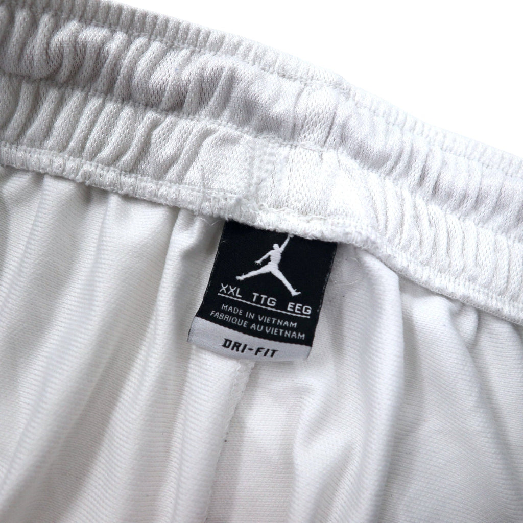 JORDAN BRAND (NIKE) Pantaloncini da gioco Pantaloncini corti da basket XXL Bianco Poliestere DRI-FIT Jumpman