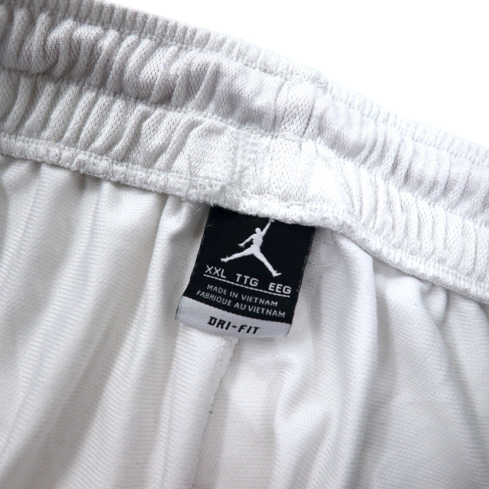 JORDAN BRAND (NIKE) Pantaloncini da gioco Pantaloncini corti da basket XXL Bianco Poliestere DRI-FIT Jumpman
