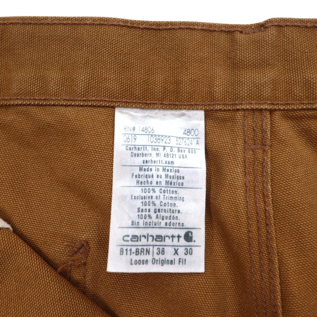 Carhartt pantaloni pittore loose fit in tela marrone lavato B11-BRN, Made in Mexico