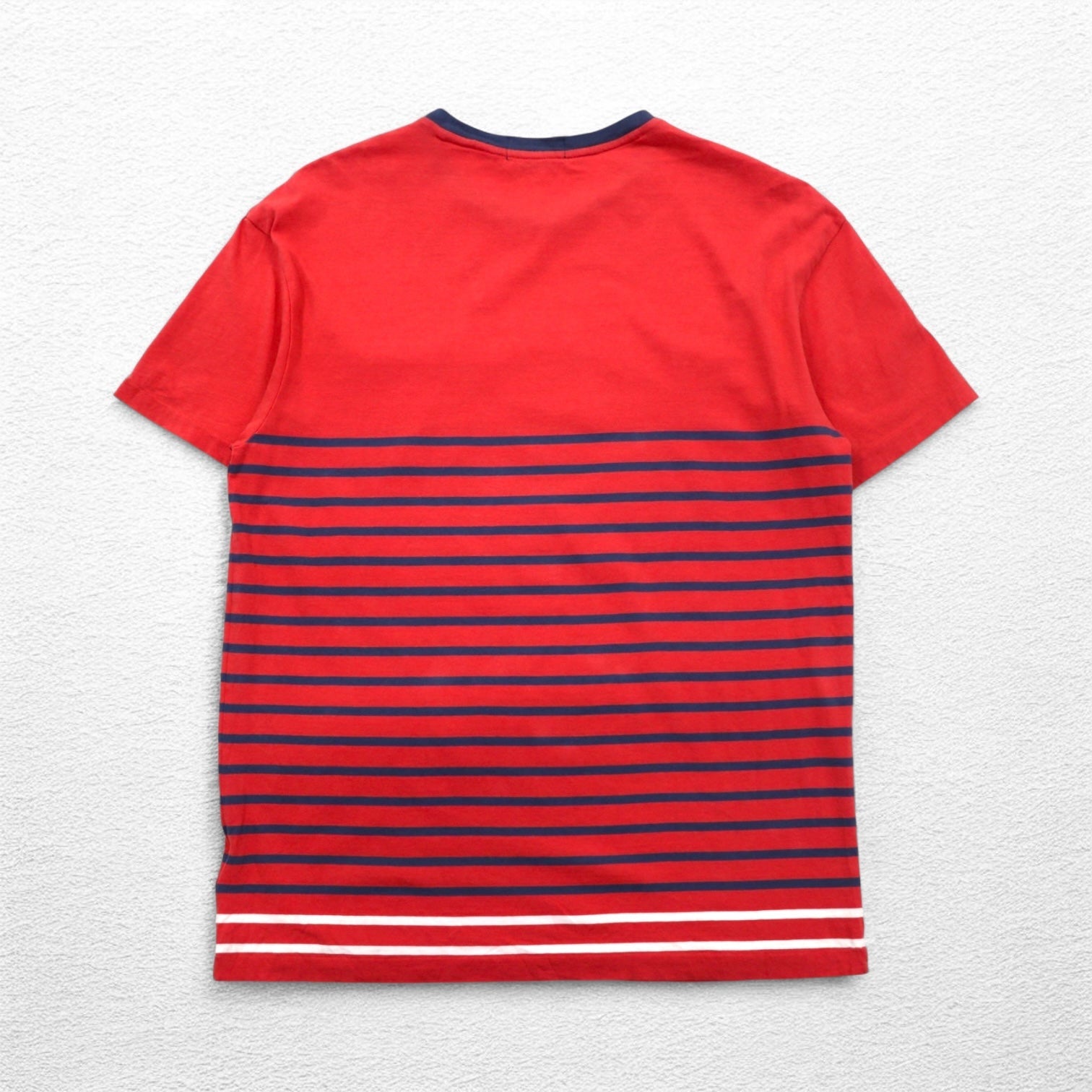 POLO RALPH LAUREN T-shirt a righe con taschino Classic Fit M rosa con ricamo Small Pony