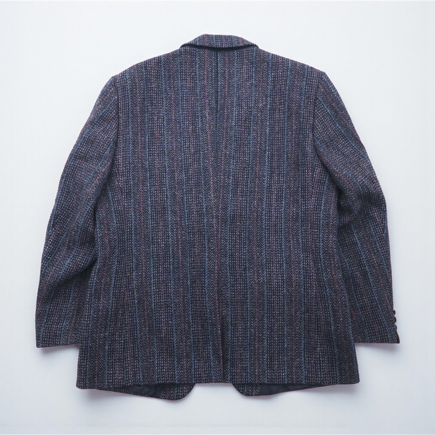 Harris Tweed ツイード 2B テーラードジャケット ブレザー L ウール ヘリンボーン ストライプ BIRKDALE スコットランド製