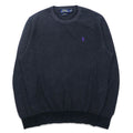 POLO RALPH LAUREN Maglione girocollo in cotone Pima, taglia M, grigio, con ricamo Small Pony