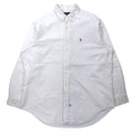 Camicia button-down Oxford Ralph Lauren 17.5-35 bianca, in cotone, con piccolo pony ricamato, taglia grande