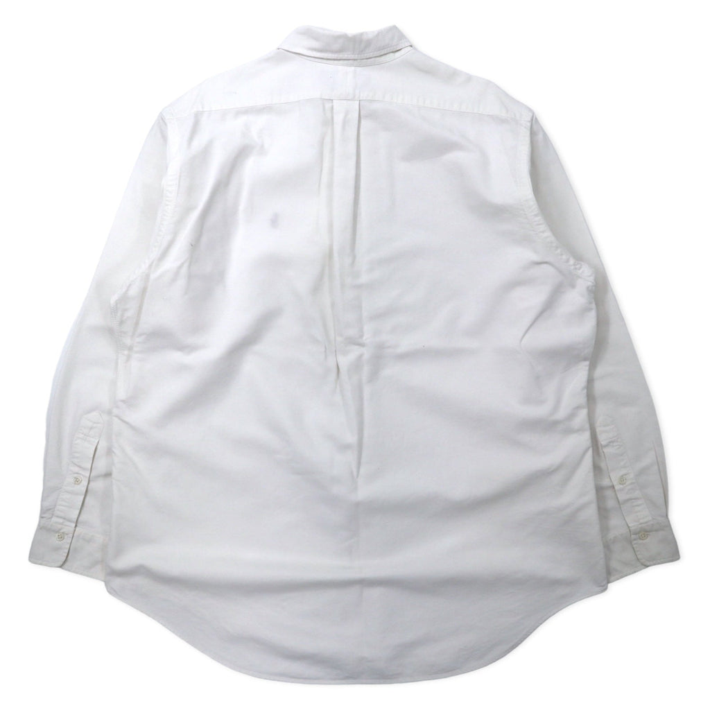 Camicia button-down Oxford Ralph Lauren 17.5-35 bianca, in cotone, con piccolo pony ricamato, taglia grande