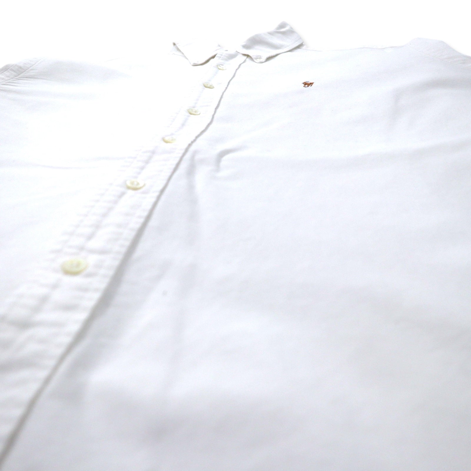 Camicia button-down Oxford Ralph Lauren 17.5-35 bianca, in cotone, con piccolo pony ricamato, taglia grande