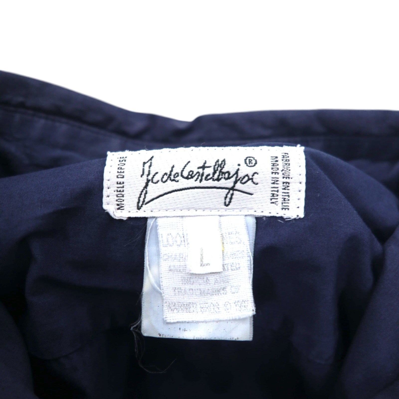 JC de Castelbajac × WARNER BROS Camicia button-down italiana anni '90 L Blu navy LOONEY TUNES Bugs Bunny Ricamo