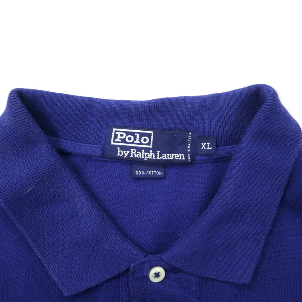 Polo by Ralph Lauren Polo XL Blu Cotone Piquet Ricamo Piccolo Cavallo Oversize