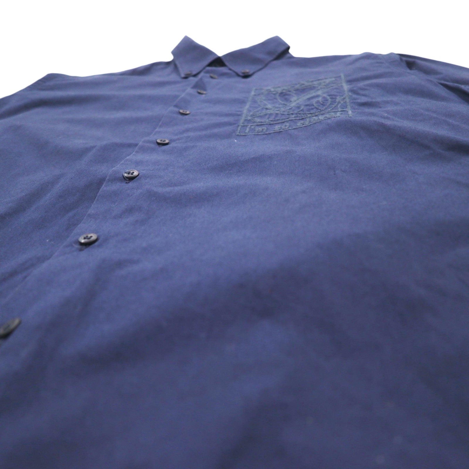JC de Castelbajac × WARNER BROS Camicia button-down italiana anni '90 L Blu navy LOONEY TUNES Bugs Bunny Ricamo
